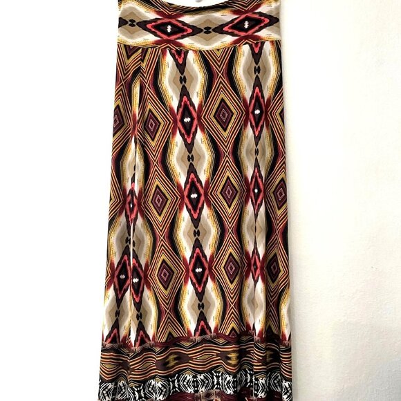 CATO BOHO GEOMETRIC MAXI SKIRT LIKE NEW - Picture 1 of 9